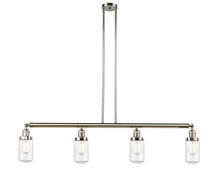 Innovations Lighting 214-PN-G312-LED - Dover - 4 Light - 49 inch - Polished Nickel - Stem Hung - Adjustable Island Light