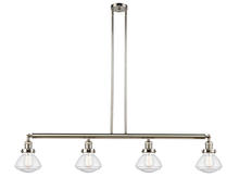 Innovations Lighting 214-PN-G324-LED - Olean - 4 Light - 51 inch - Polished Nickel - Stem Hung - Adjustable Island Light