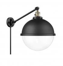 Innovations Lighting 237-BAB-HFS-122-BK - Hampden - 1 Light - 13 inch - Black Antique Brass -Adjustable Swing Arm