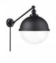 Innovations Lighting 237-BK-HFS-122-BK - Hampden - 1 Light - 13 inch - Matte Black -Adjustable Swing Arm