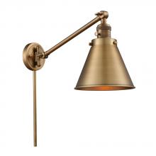 Innovations Lighting 237-BB-M13-BB - Appalachian - 1 Light - 8 inch - Brushed Brass -Adjustable Swing Arm
