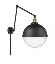 Innovations Lighting 238-BAB-HFS-122-BK - Hampden - 1 Light - 13 inch - Black Antique Brass -Adjustable Swing Arm