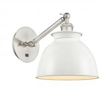 Innovations Lighting 317-1W-SN-M14-W - Adirondack - 1 Light - 8 inch - Brushed Satin Nickel - Adjustable Sconce