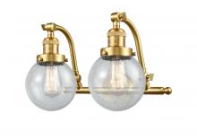 Innovations Lighting 515-2W-SG-G204-6 - Beacon - 2 Light - 16 inch - Satin Gold - Adjustable Bath Vanity Light