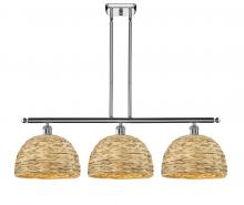 Innovations Lighting 516-3I-PC-RBD-12-NAT - Woven Rattan - 3 Light - 39 inch - Polished Chrome - Multi Pendant