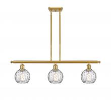 Innovations Lighting 516-3I-SG-G1215-6 - Athens Water Glass - 3 Light - 36 inch - Satin Gold - Cord hung - Island Light