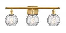 Innovations Lighting 516-3W-SG-G1215-6 - Athens Water Glass - 3 Light - 26 inch - Satin Gold - Bath Vanity Light
