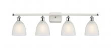 Innovations Lighting 516-4W-WPC-G381 - Castile - 4 Light - 36 inch - White Polished Chrome - Bath Vanity Light