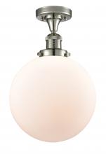 Innovations Lighting 517-1CH-PN-G201-10 - Beacon - 1 Light - 10 inch - Polished Nickel - Semi-Flush Mount
