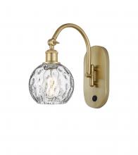 Innovations Lighting 518-1W-SG-G1215-6 - Athens Water Glass - 1 Light - 6 inch - Satin Gold - Adjustable Swing Arm