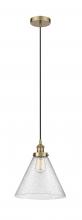 Innovations Lighting 616-1PH-AB-G44-L-LED - Cone - 1 Light - 12 inch - Antique Brass - Cord hung - Mini Pendant