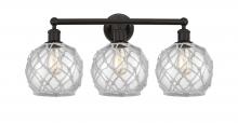 Innovations Lighting 616-3W-OB-G122-8RW - Farmhouse Rope - 3 Light - 26 inch - Oil Rubbed Bronze - Bath Vanity Light