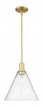 Innovations Lighting 716-1S-SG-GBC-124 - Berkshire Glass - 1 Light - 12 inch - Satin Gold - Stem hung - Mini Pendant