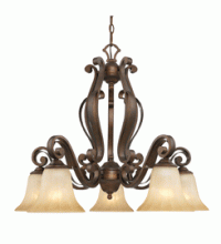 Golden 1089-D5 RSB - 5 Light Nook Chandelier