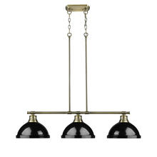 Golden 3602-3LP AB-BK - Duncan 4-Light Bath Vanity in Rubbed Bronze with Clear Glass