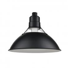 Millennium RWHCGS17-SB - R-Series 17" Wide 1-Light Indoor/Outdoor Warehouse Shade - Satin Black