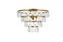 Elegant 1101F16BR - Ella 16 inch flush mount in brass