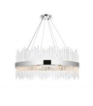 Elegant 3000D36C - Dallas 36 inch round crystal pendant in chrome