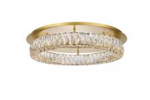 Elegant 3503F26G - Monroe Flush D25.6''H5.1''LED 31.5W G