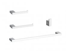 Elegant HWB-13S4PCH - Bathroom hardware set 24"x2.9"+7"x2.9"+2.2"x1.5"+9.6"x2.9" chrome