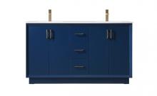 Elegant VF19660DBL - Vanity Cabinet 3Dw 4Dr 60"W x 22"D x 35"H blue