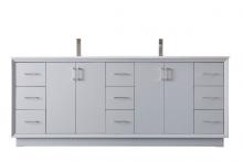 Elegant VF19684DGR - Vanity Cabinet 9Dw 4Dr 84"W x 22"D x 35"H grey