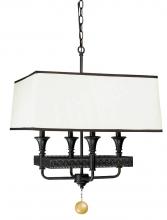 World Imports WI233447 - Four Light Bronze Up Chandelier